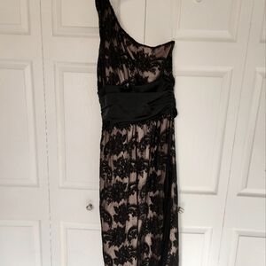 One shoulder lace dress